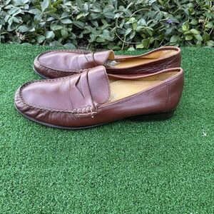 Vintage Cole Haan Country Penny Loafers Brown Leather Made In Italy 10.5